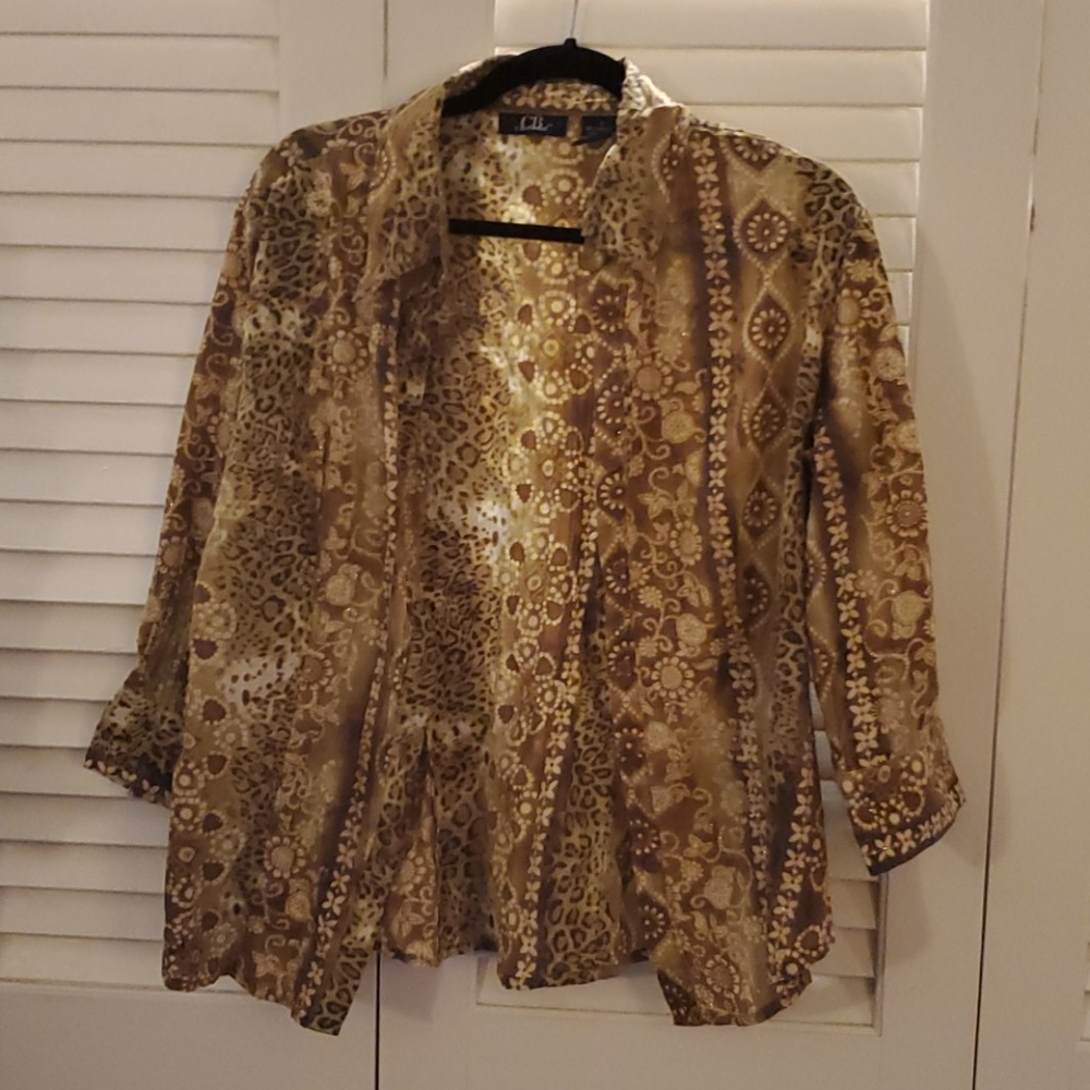 C.B causal button down shirt